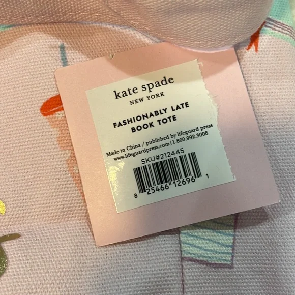 NWT Kate Spade Fashionably Late “Anything’s Possible” Book Tote Bag - Picture 8 of 8
